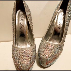 Sparkle silver heels